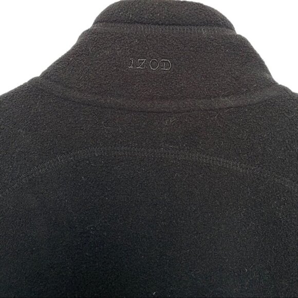Izod Black Fleece Jacket Size Small - Picture 8 of 12